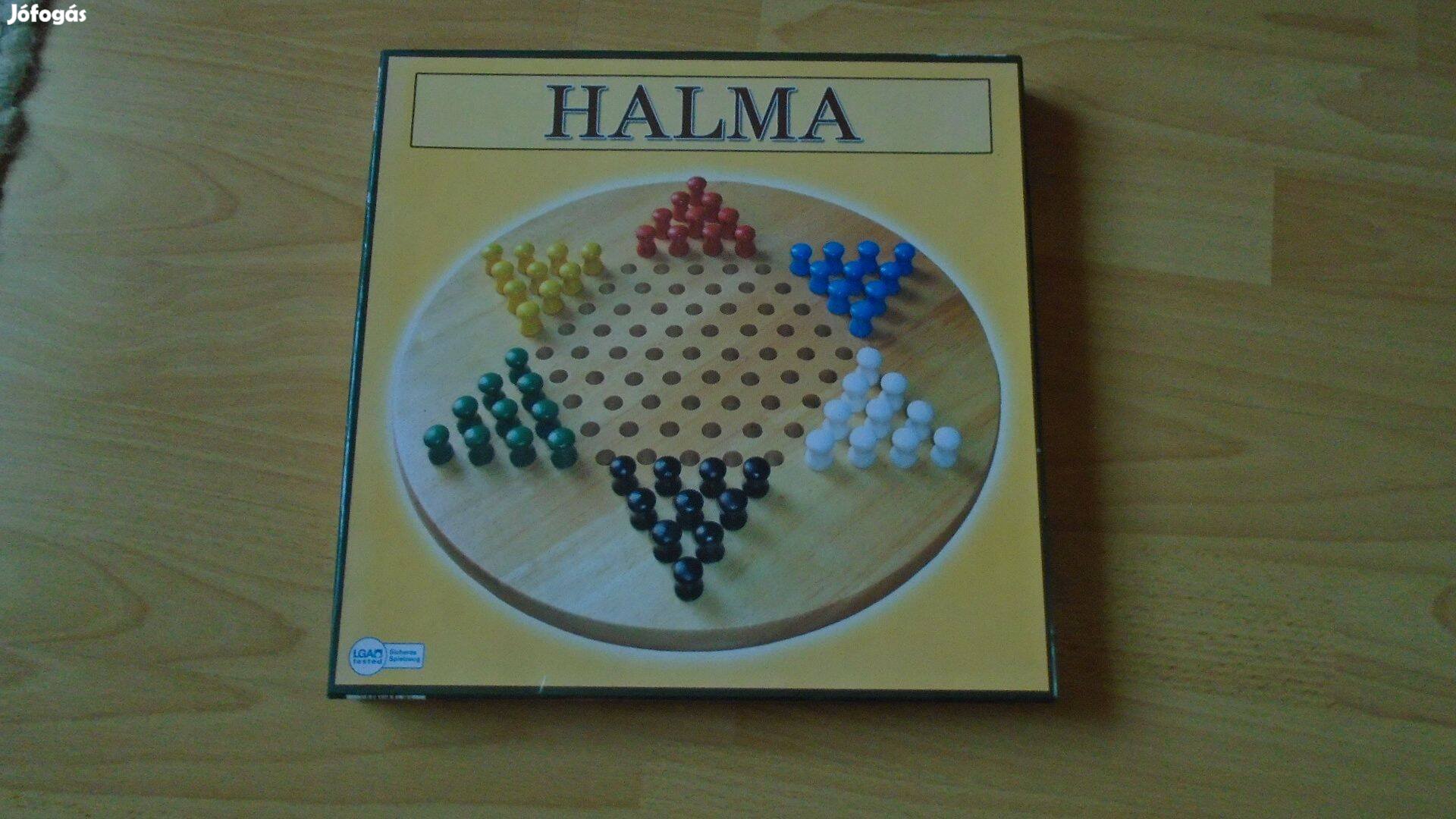 "Halma" fából készült logikai játék - új, leírással együtt