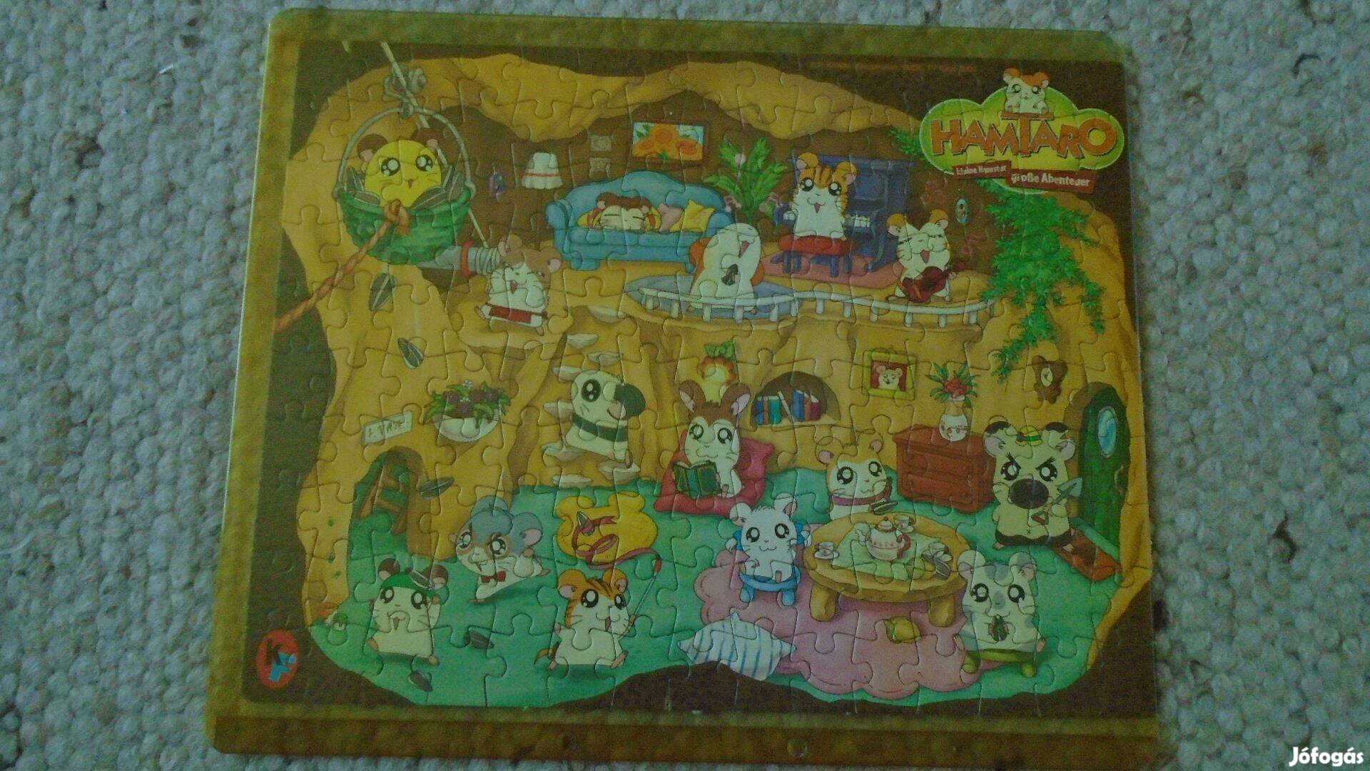 "Hamtaro" - Kinder óriás puzzle - kompletten, papírral együtt