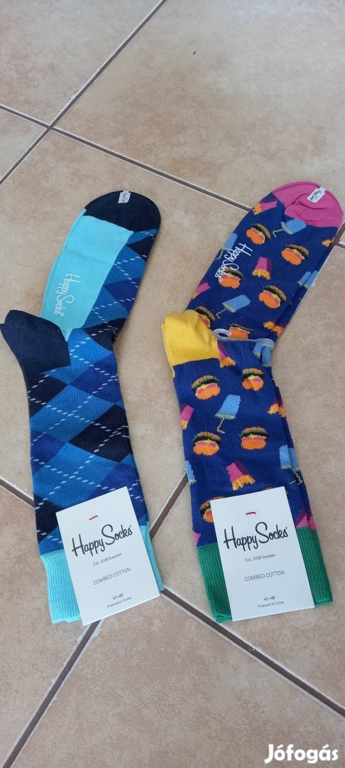 "Happy Socks" új pamut zokni 2 pár 41-46