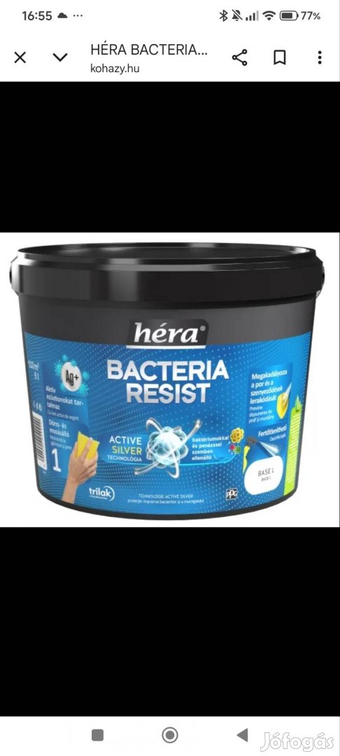 Héra Bacteria Resist falfestek 9l