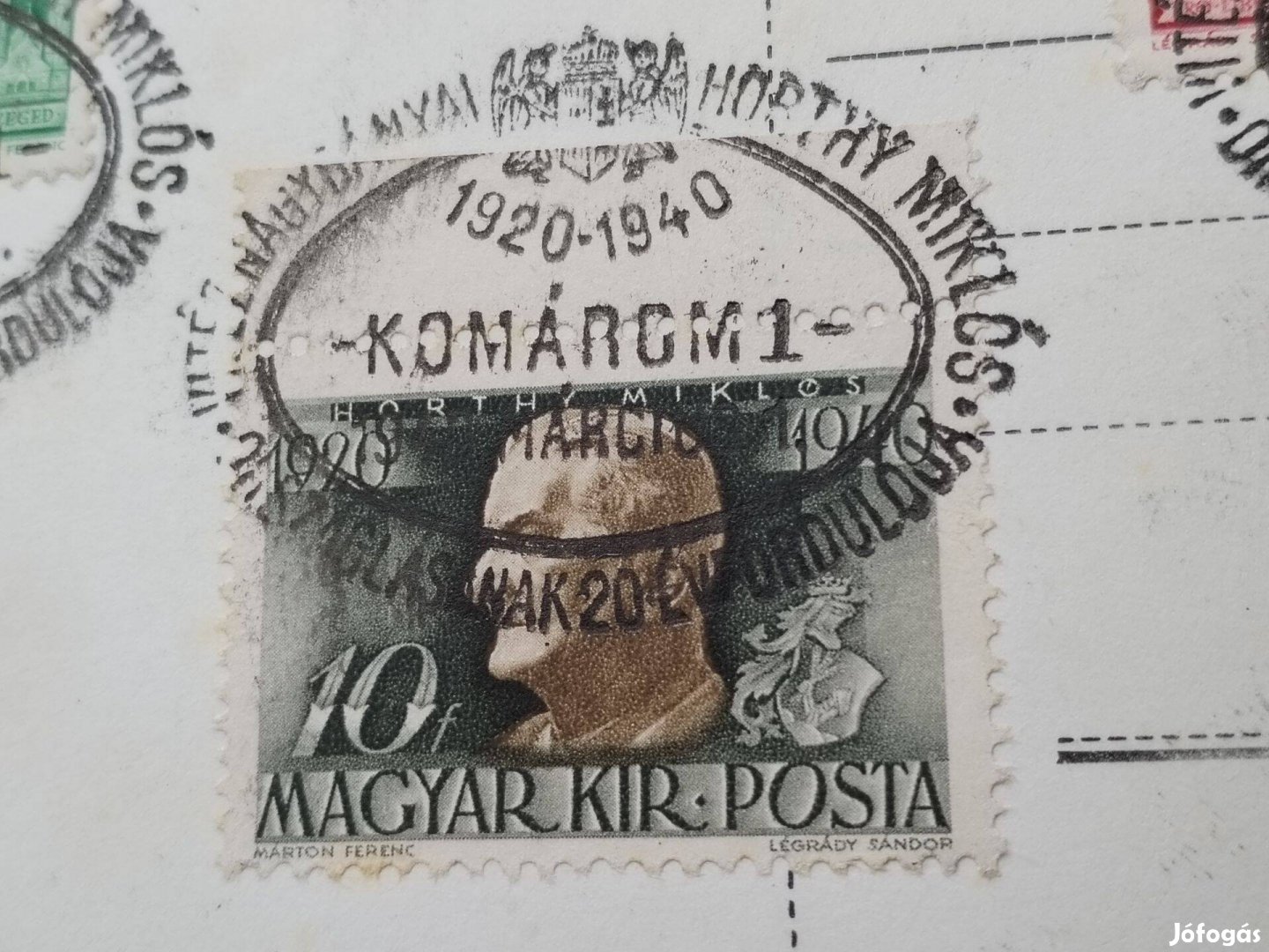 Horthy Miklós 1942-es Jubileumi bélyegzéssel képeslap szép r
