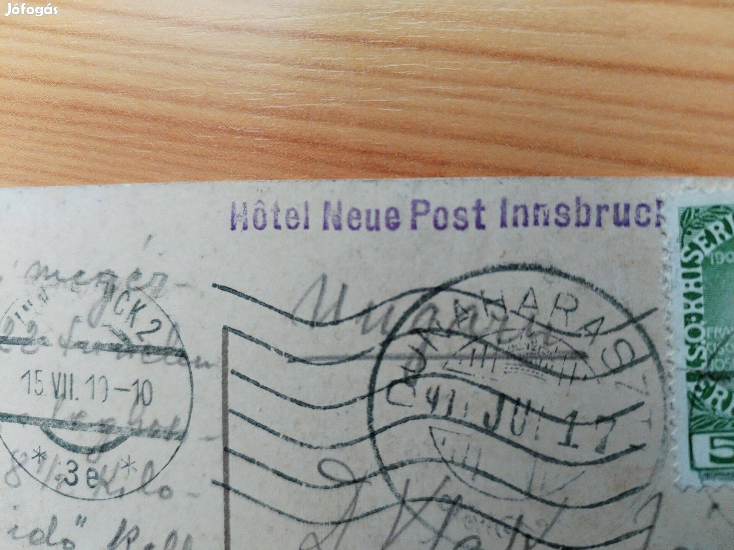 "Hotel Neue Post Innsbruck" 1910-es képeslap