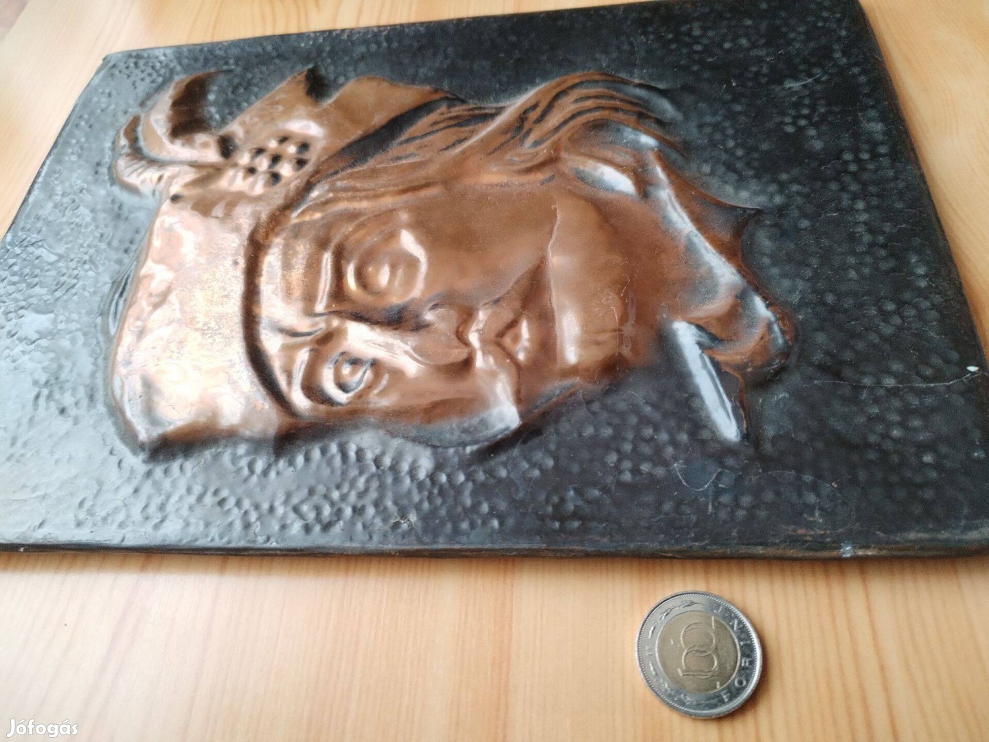 II. Rákóczi Ferenc Régi fali dísz bronz lemez ritka db
