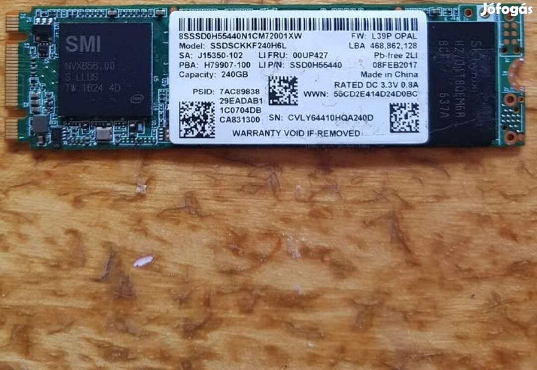 Intel 256 GB m2 SSD Eladva.