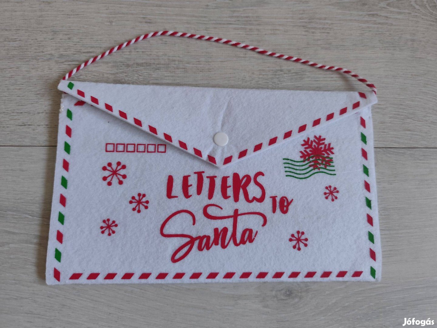 Letters to Santa filc anyagú boríték, tároló, tasak, táska