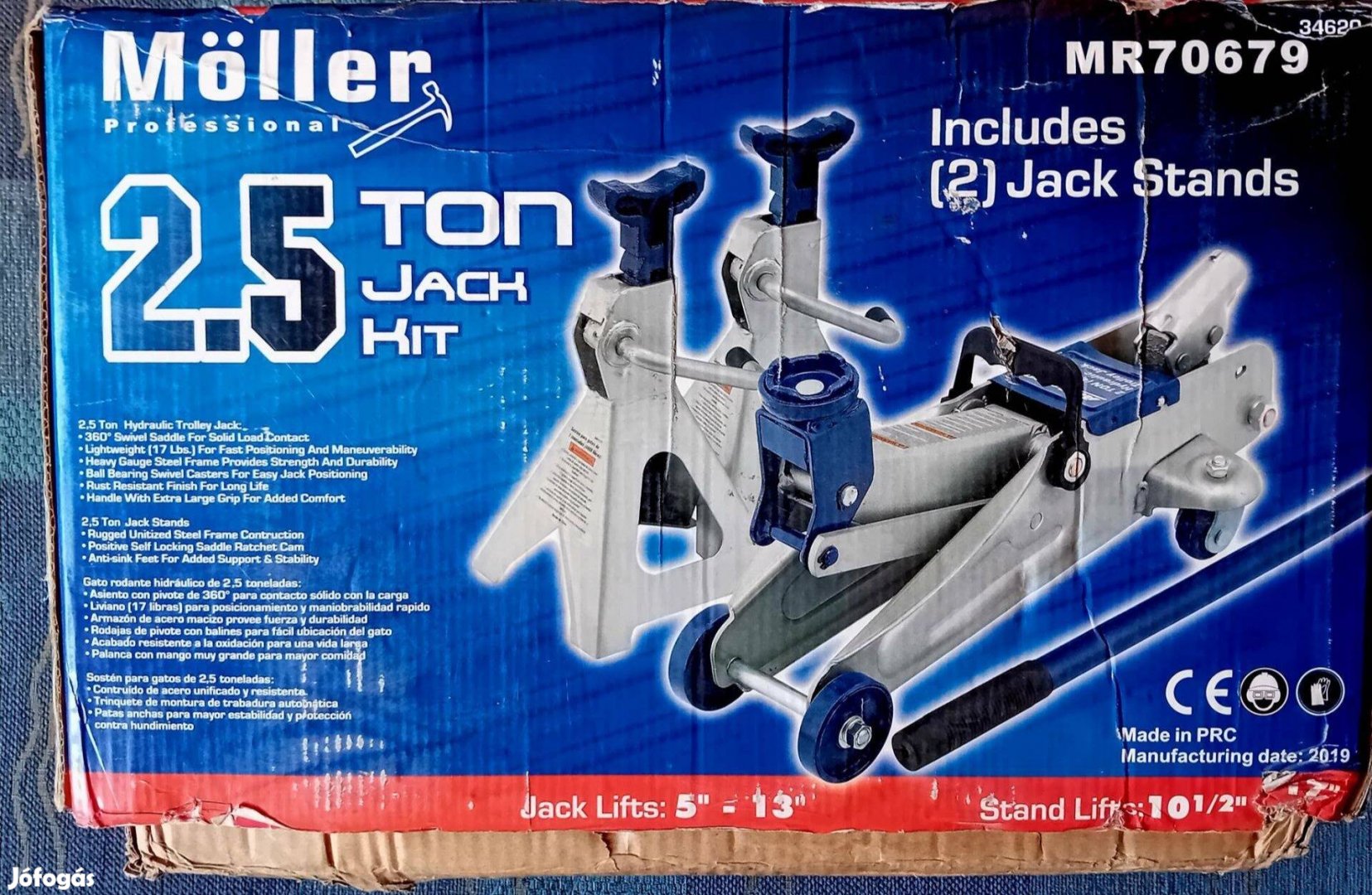 'Möller MR70679' krokodil emelő + bak szett