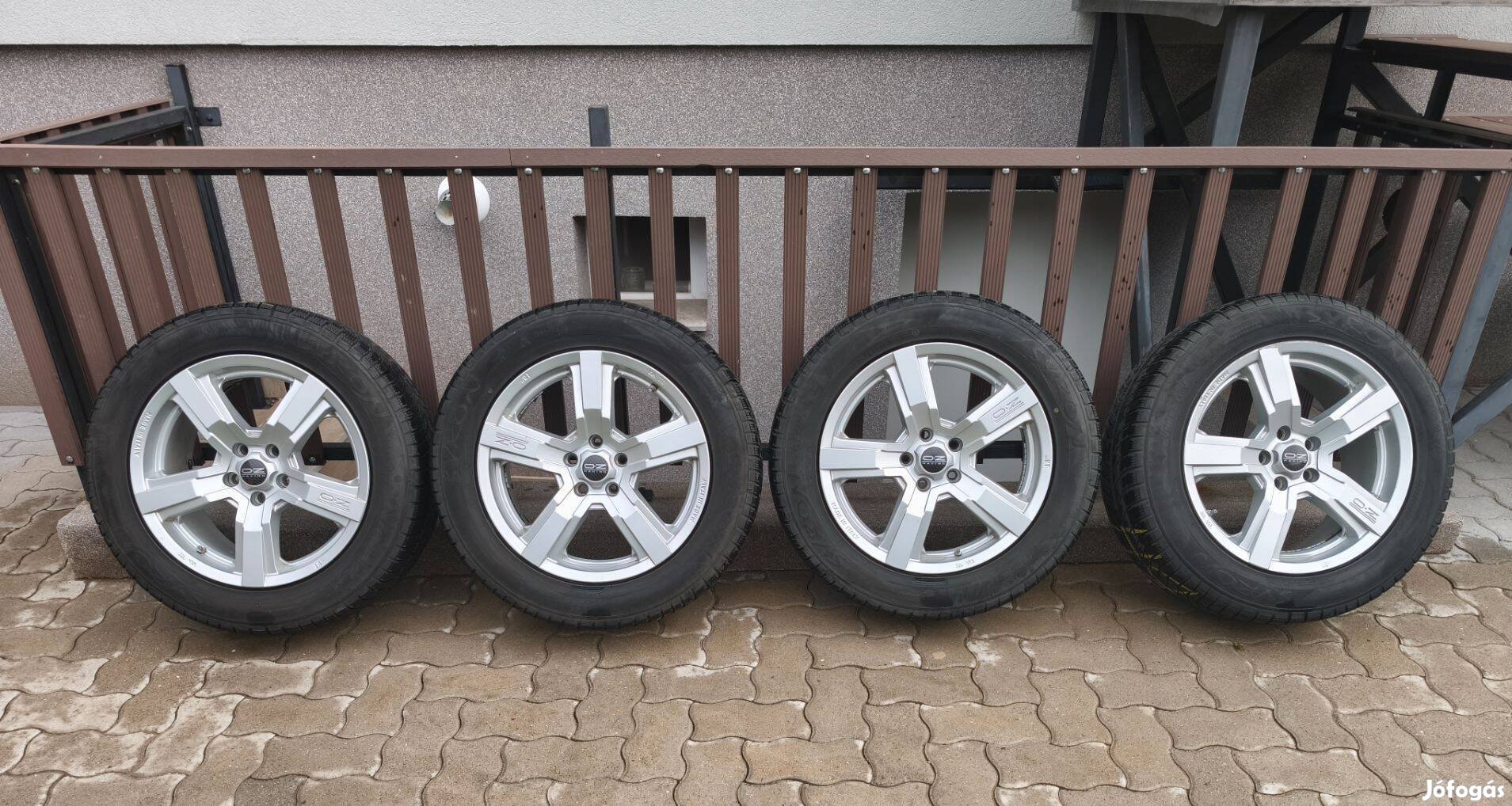 "OZ" alufelni szett, téli gumival szerelve