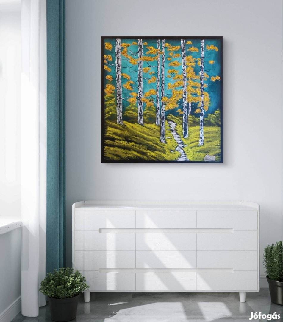 "Őszi erdő"kavicskép 60x60