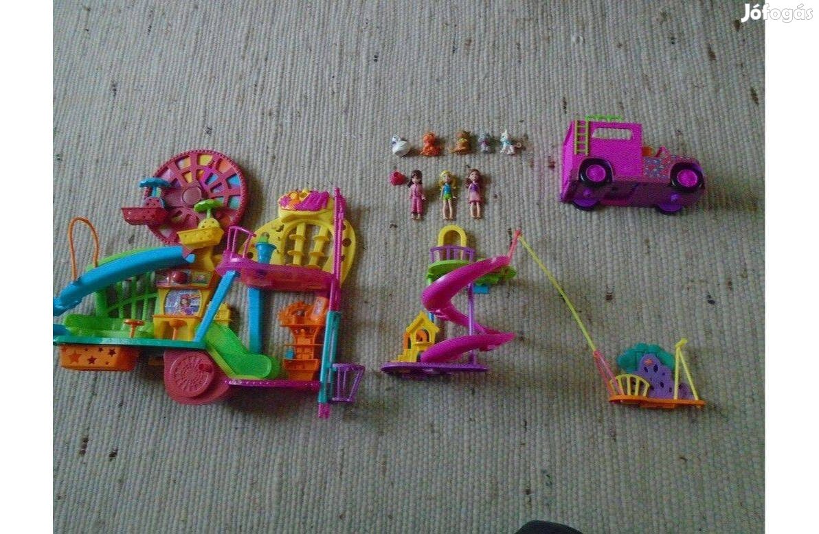 "Polly Pocket" Óriás Vidámparkos, autós szett babákkal - Akció!!