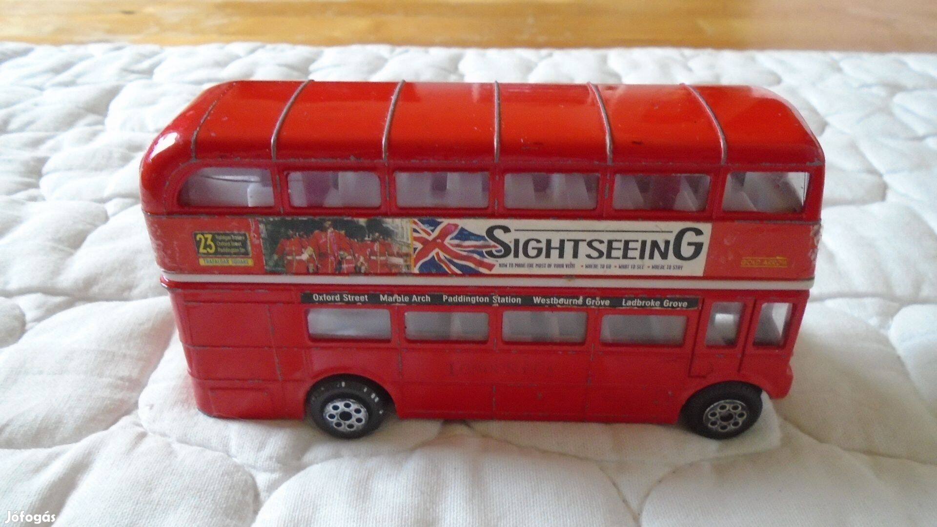 "Realtoy" - London busz - piros, fém és két szintes - újszerű