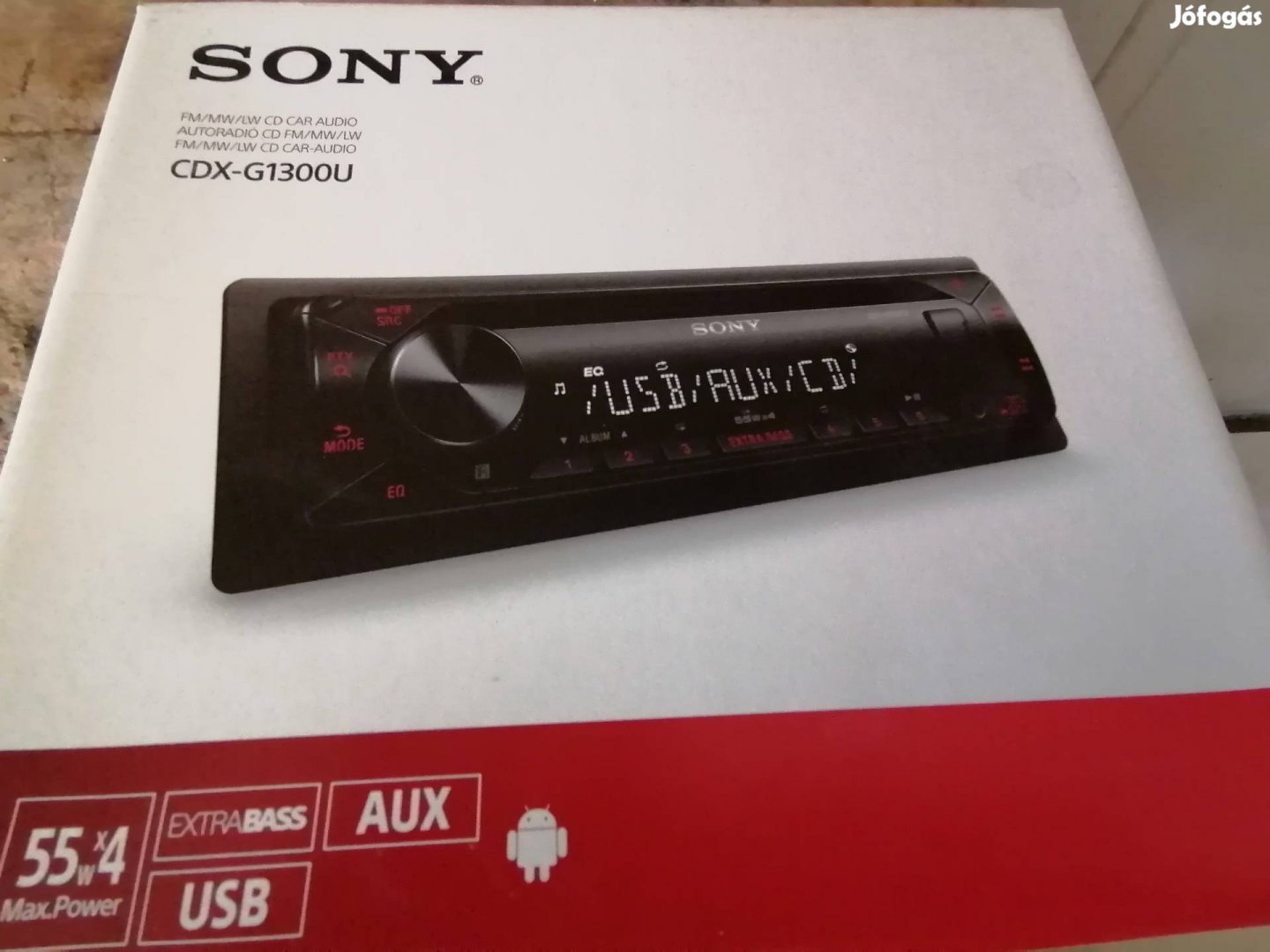 Sony magnó aux, USB 