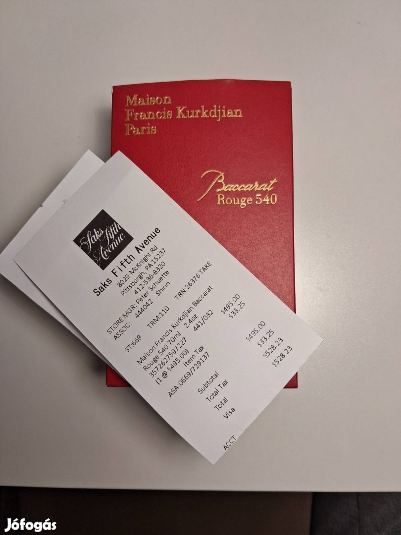 Sos Eladás! Baccarat Rouge 540 Extrait de Parfum