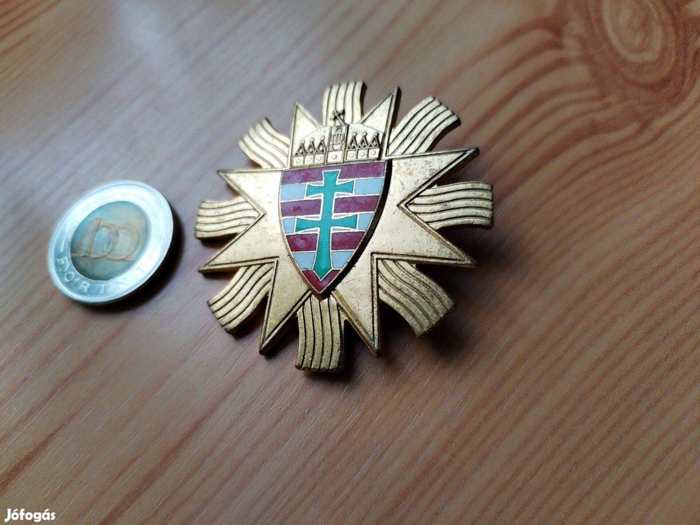 Szent László Rend Tisztikereszt aranyozott szép db