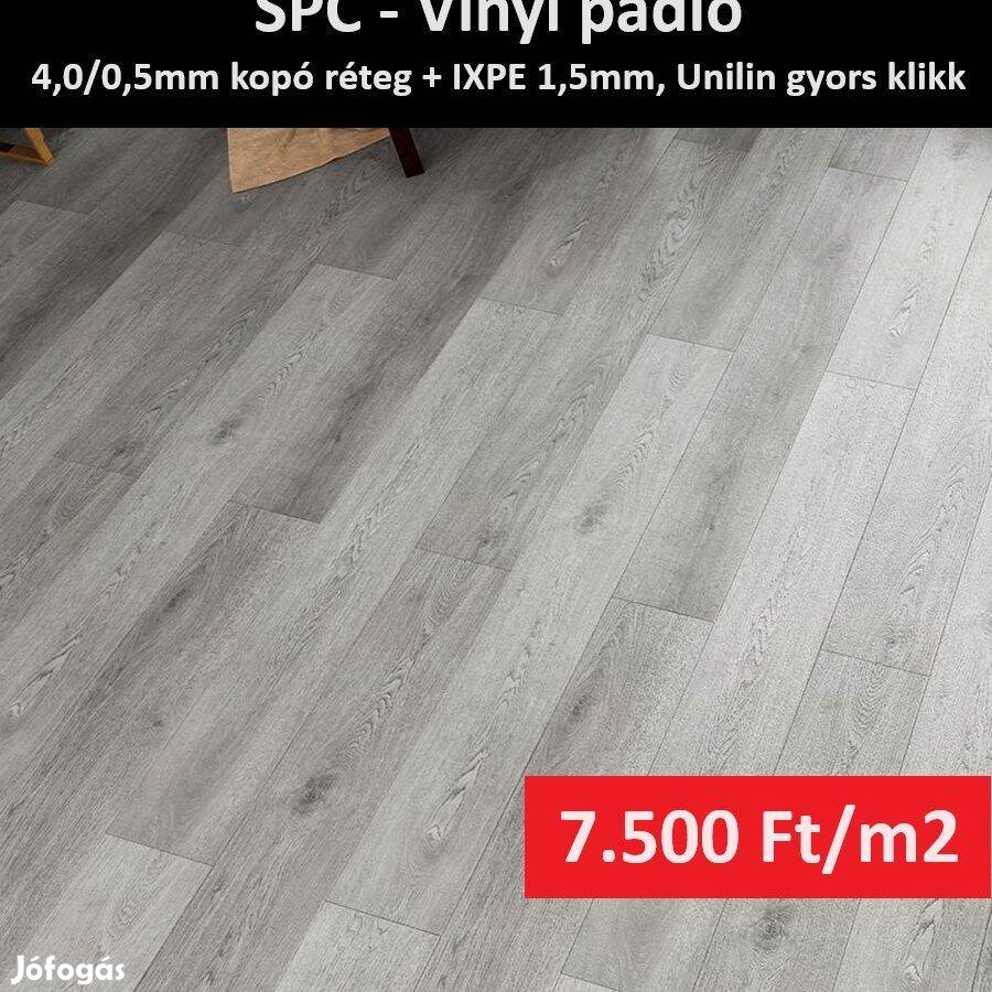 "Szürke Acéltenger" Prémium SPC - Vinyl Laminát ÁR! 2,25 m2/csomag
