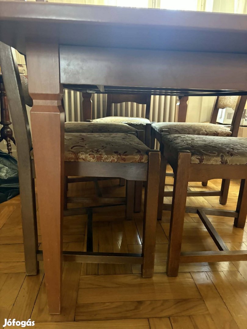 ? Kihúzható étkezőasztal 6 db fa szék eladó 6-8 személyes
