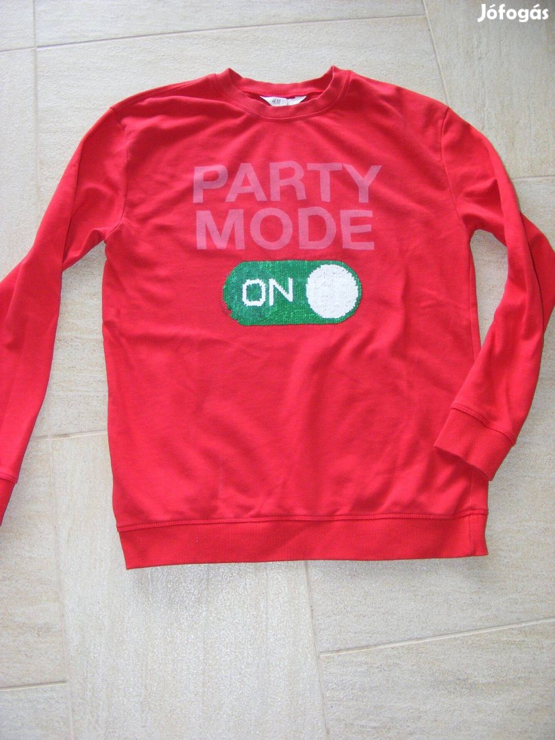 " Party Mode Off-On" H&M pulóver, felső, kamasz, gyermek, gyerek 170-