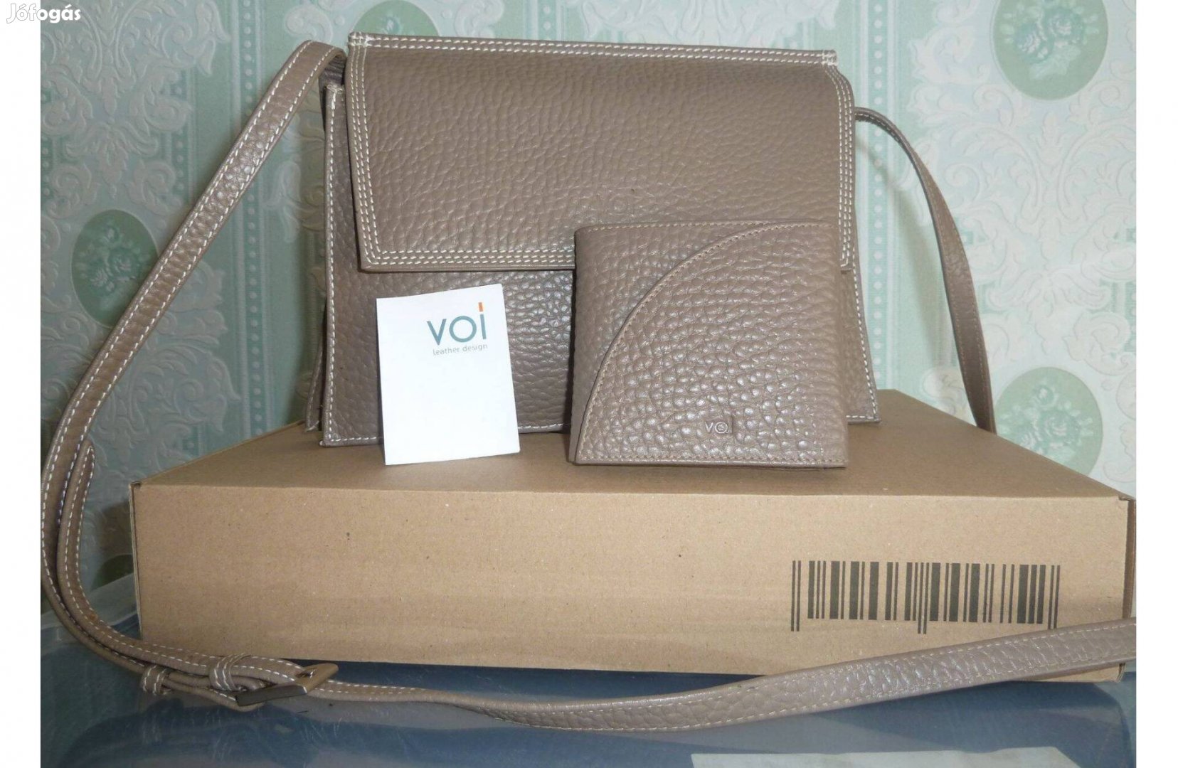 " Voi" Leather Design, 2 részes Női valódibőr Cross-Body Új!