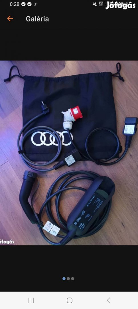 !!!Gyári Új!!! Audi elektromos autó töltő szett Type 2