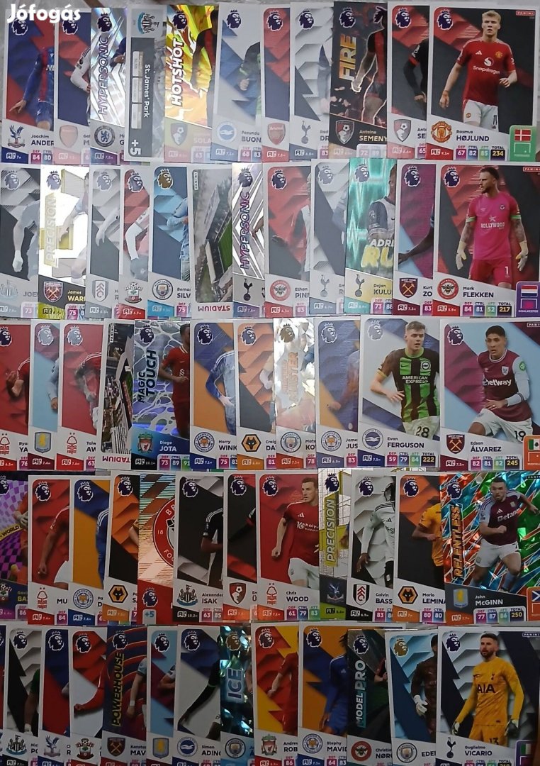 Premier liga 2024-2025  vegyes kártya 20 forint ért darabja.
