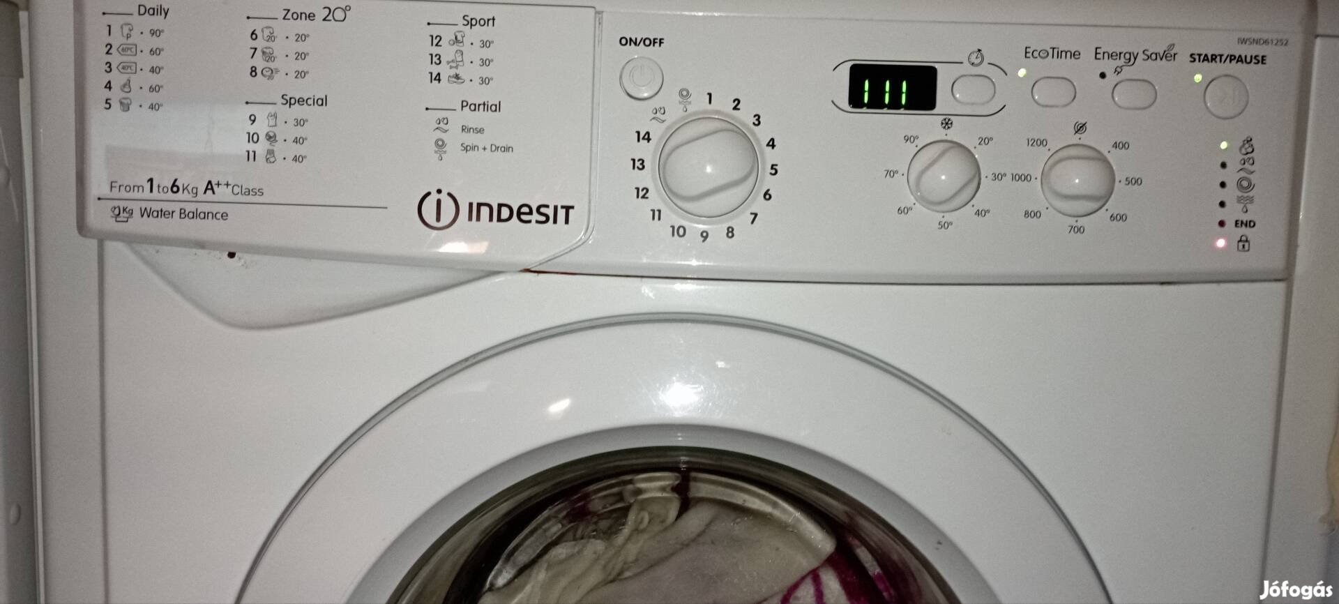 indesit elöltöltős 6 kg 1200rpm