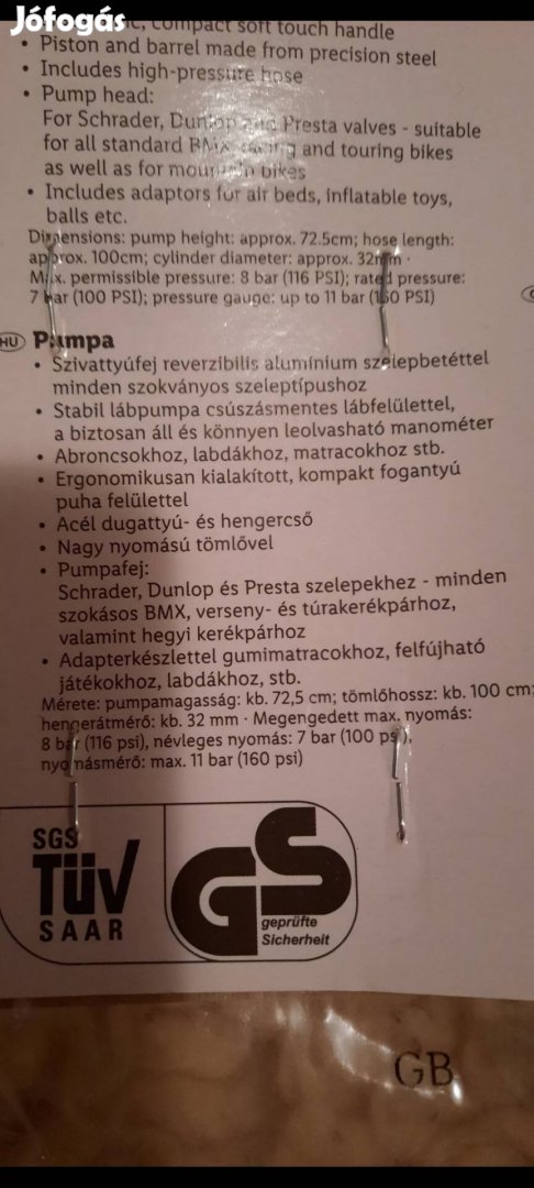 új bicigli pumpa