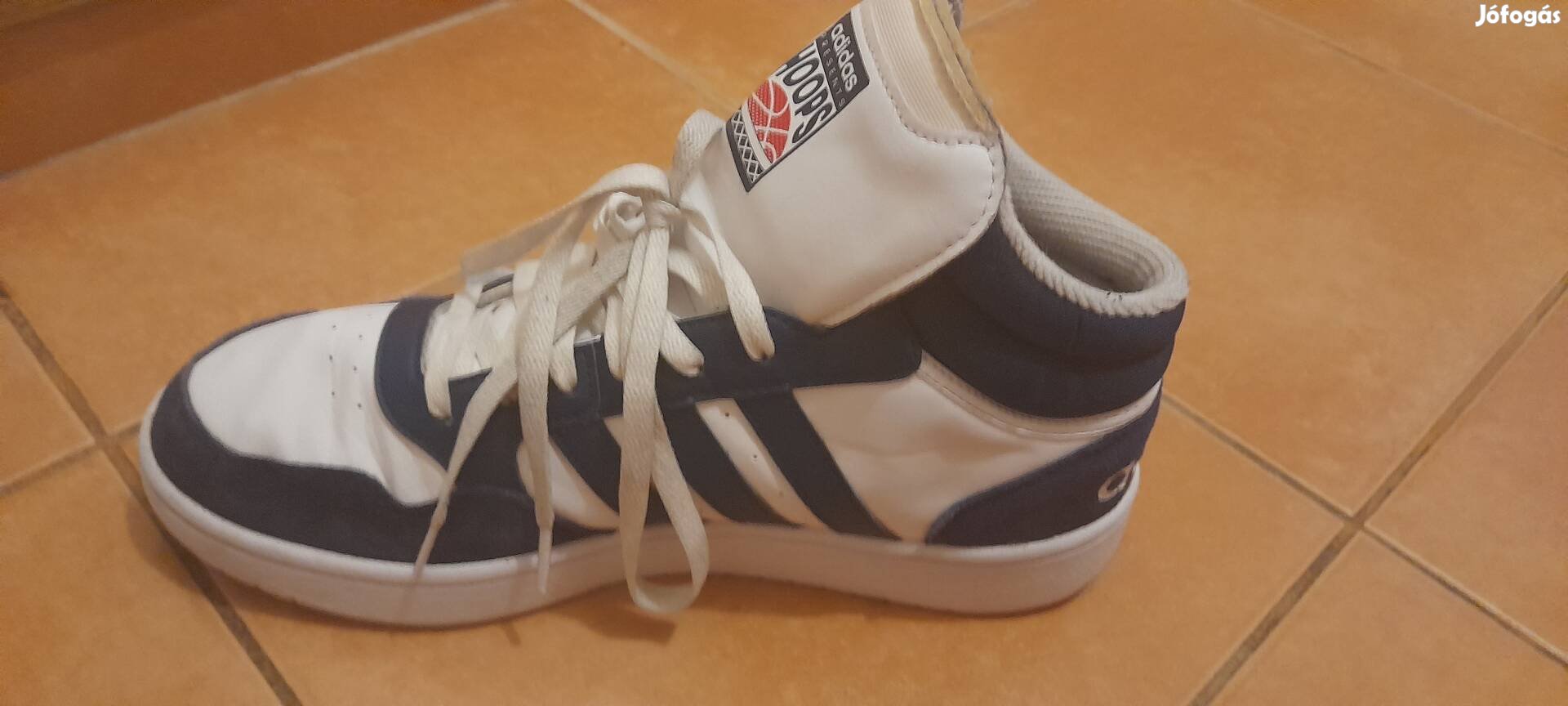 adidas, kék fehér, kosár férfi cipő