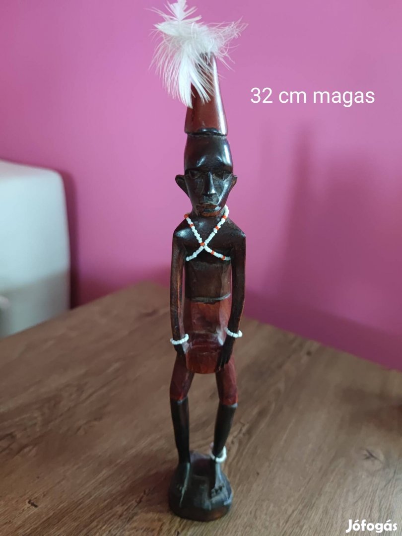 afrikai fa szobor 32 cm