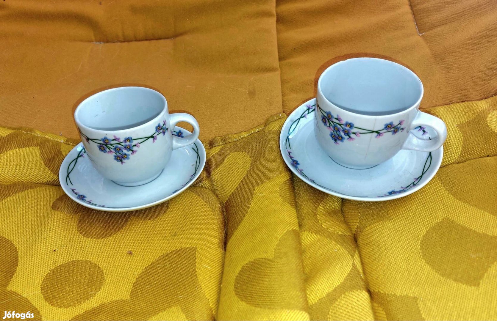 alfoldi porcelán 2db csésze ibolyas