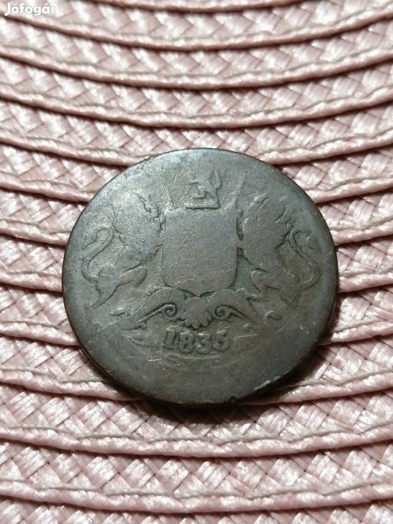 antik Half Anna 1835 érme