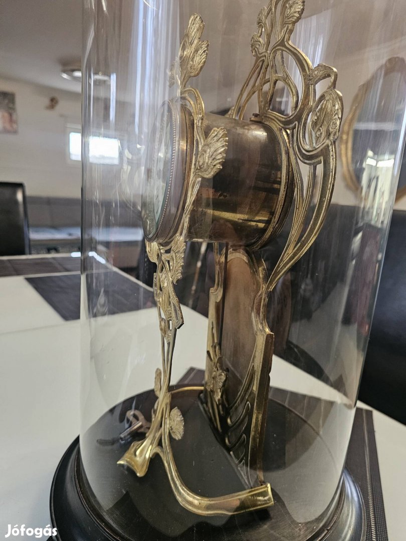 antik, francia asztali óra eredeti burával