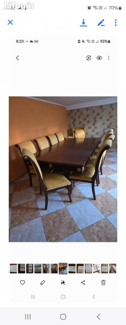 antik asztal nagyon stabil erős 
