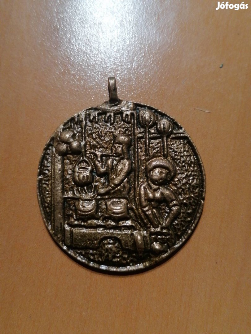 antik bronz medál