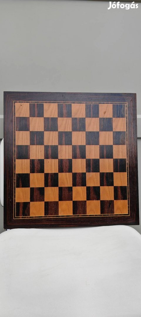 antik fa sakk tábla 48 cm