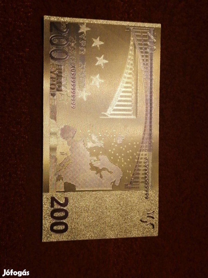 arany színű 200 euro