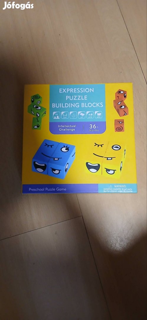 arckifejezéses kirakós építőkockák 