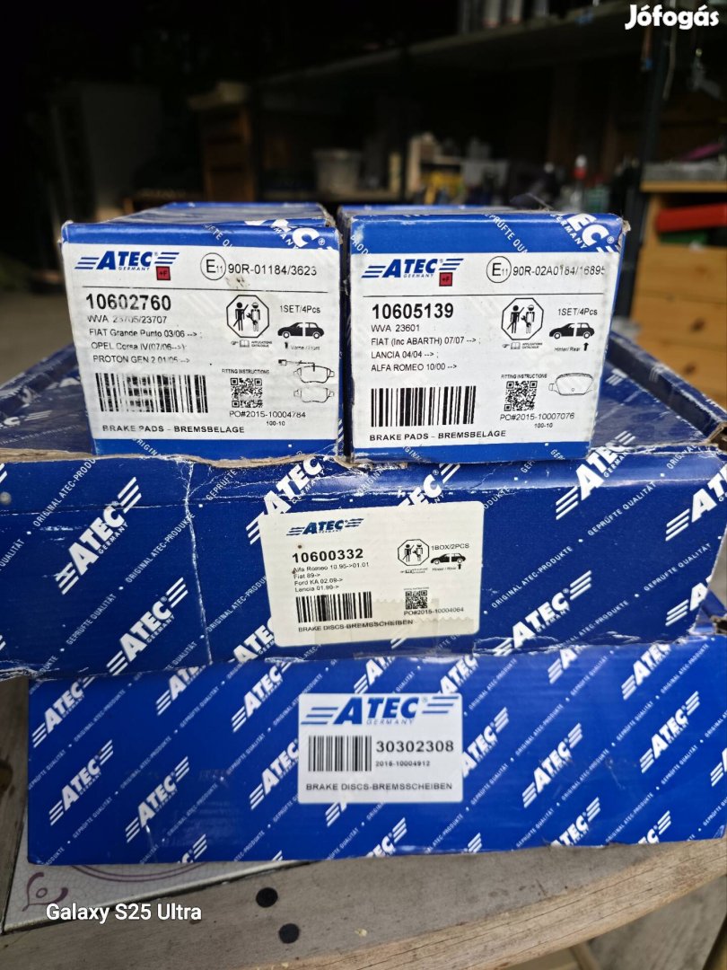 atec féktárcsák és betétek 2 szett Fiat alfa romeo