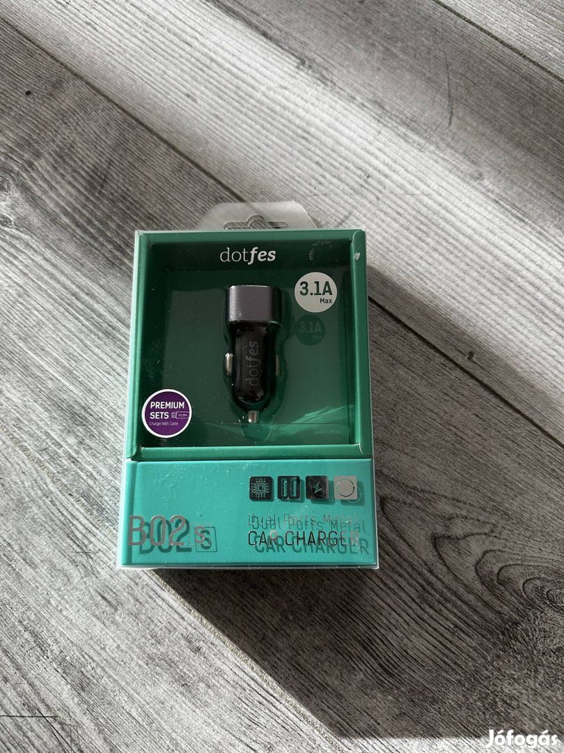 autó töltő adapter bontatlan