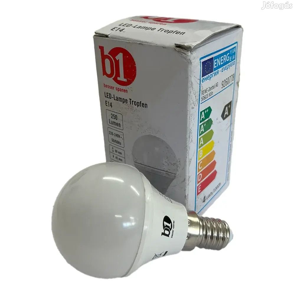 b1 LED Izzó, 3,5W = 25W, E14, Matt, Meleg Fehér 2700K