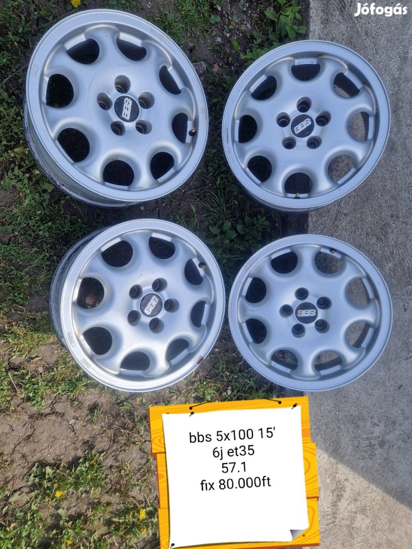 bbs vw 5x100 15 col alufelni szett 