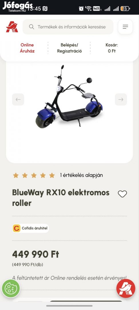 blueway r10 elektromos roller 
