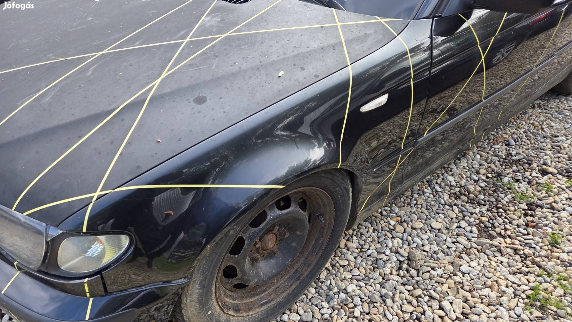 bmw e46 fekete sarvedo