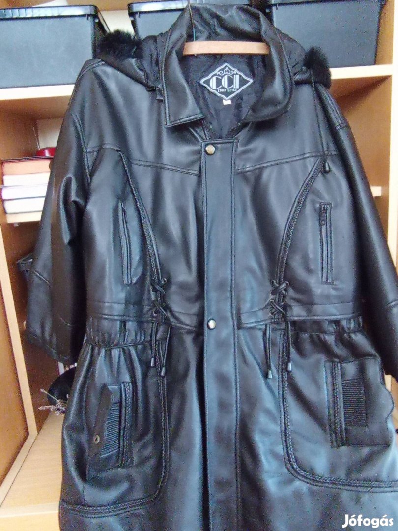 bőr,olasz,puha,női eső kabát.xxxl.(nagy) új 
