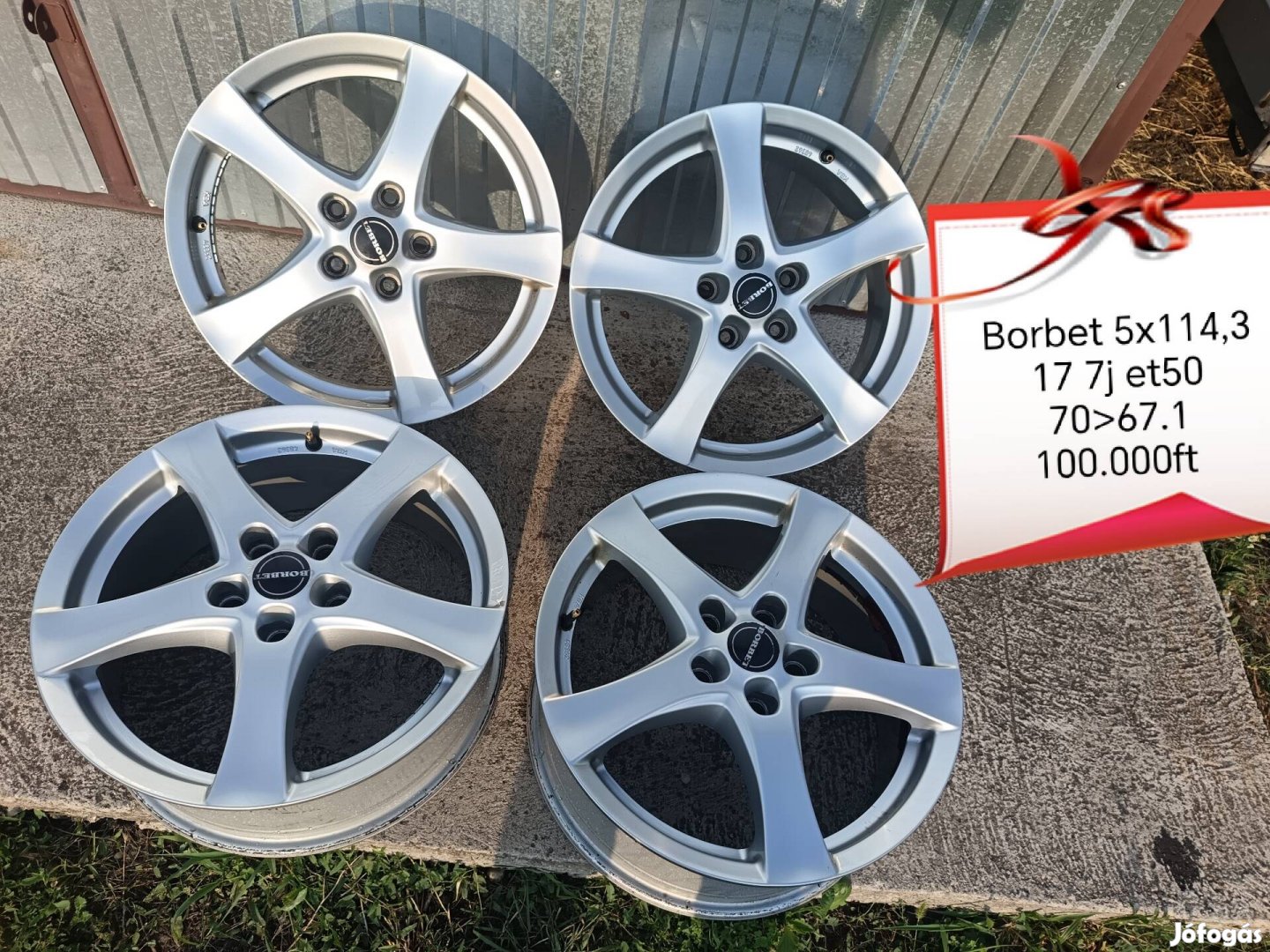 borbet 5x114,3 17 col alufelni szett 