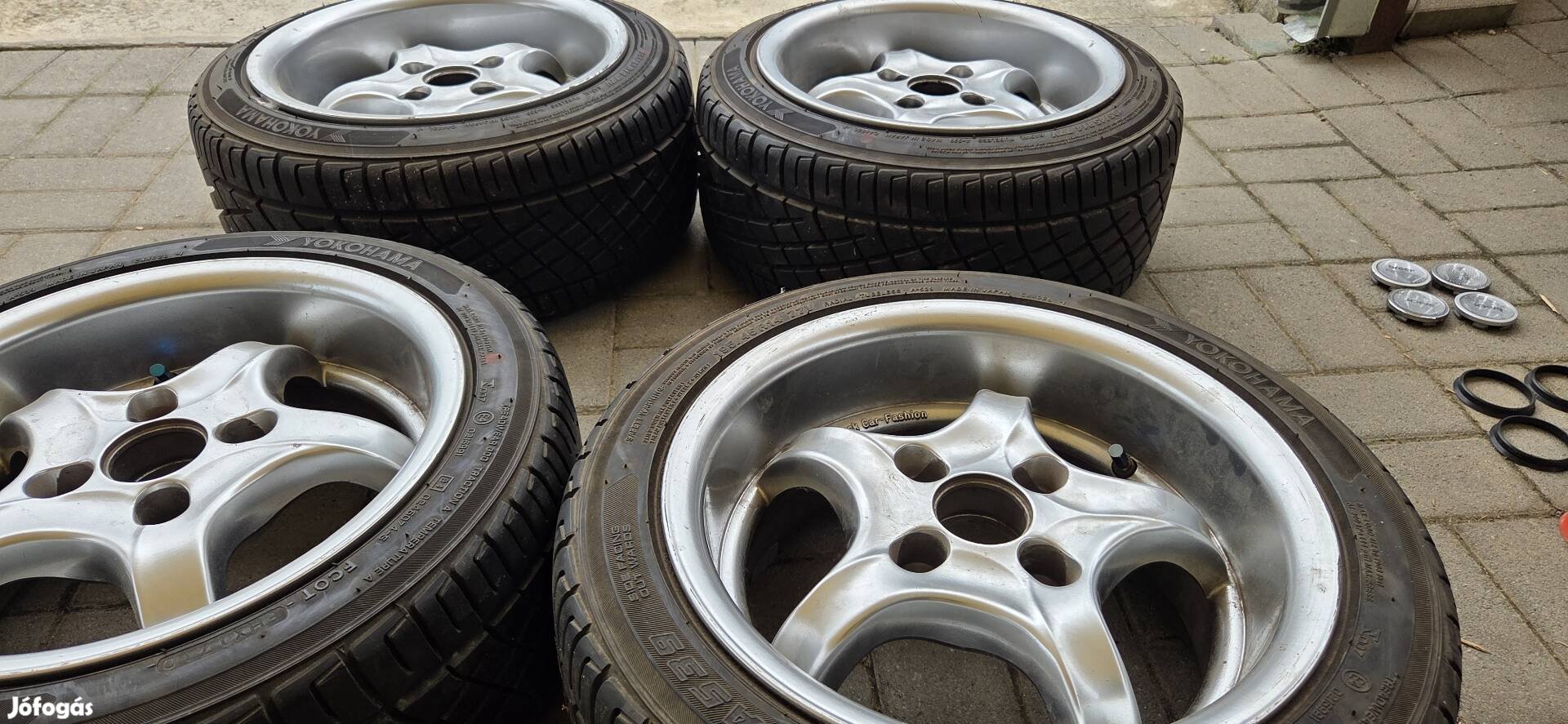 brock r14 7-8J et25 4x98/100 yokohama 195/45