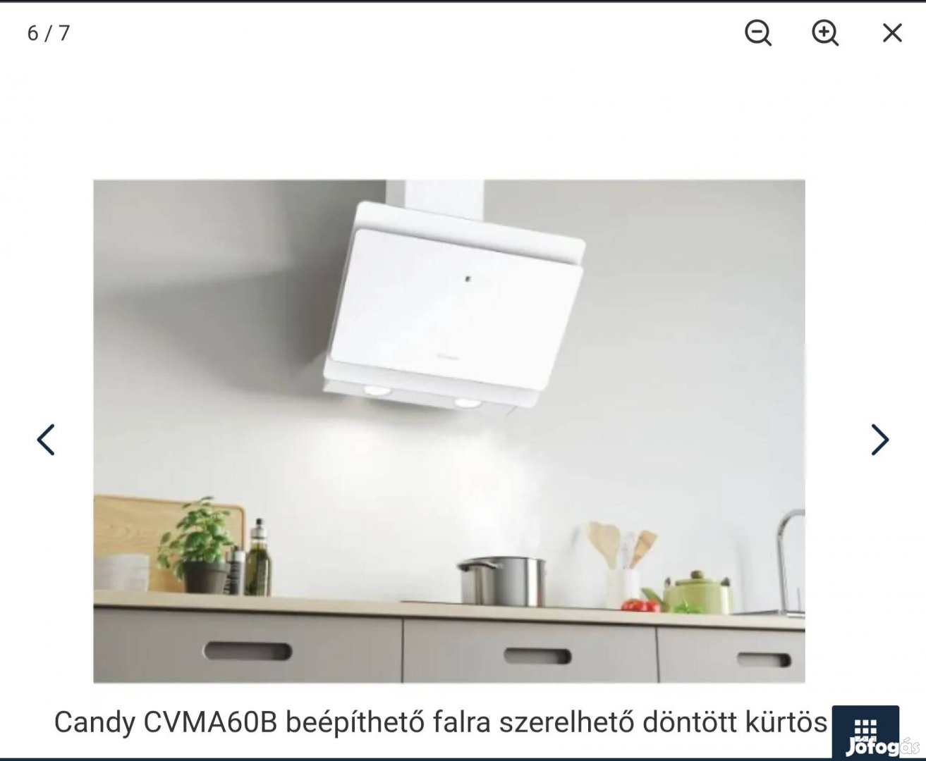 candy Cvma60B design beépíthető páraelszívó dobozban új