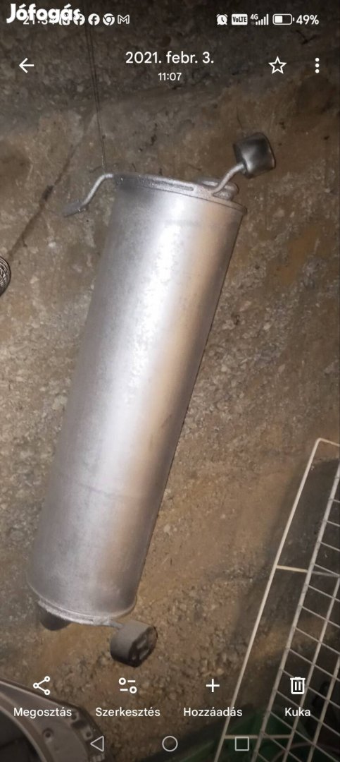 citroen 1.9  kipufogó hátsó dob