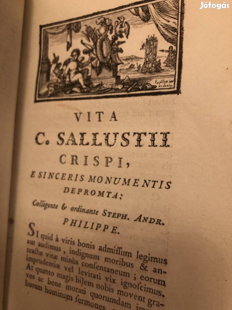 crispi sallustii opera 1776 / antik könyv 