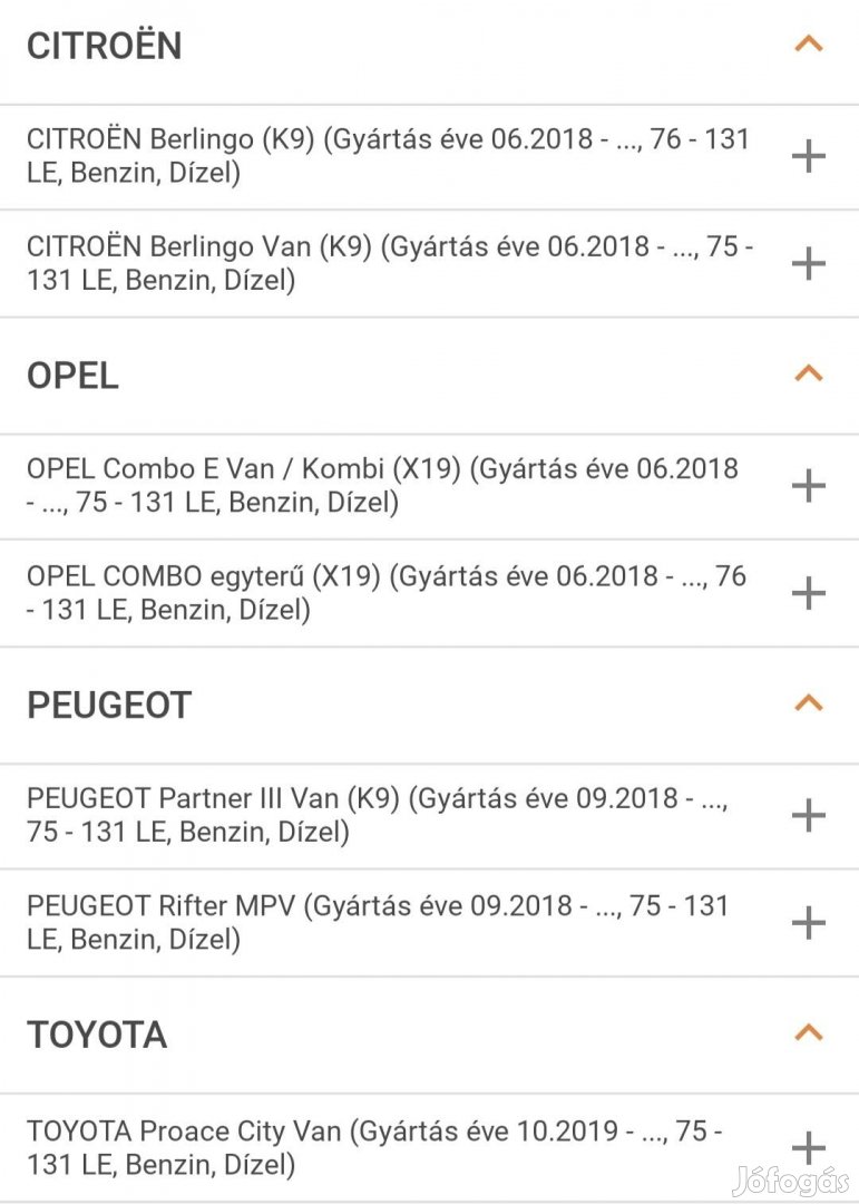 doblo, berlingo, partner, proace, combo hátsó lökhárító