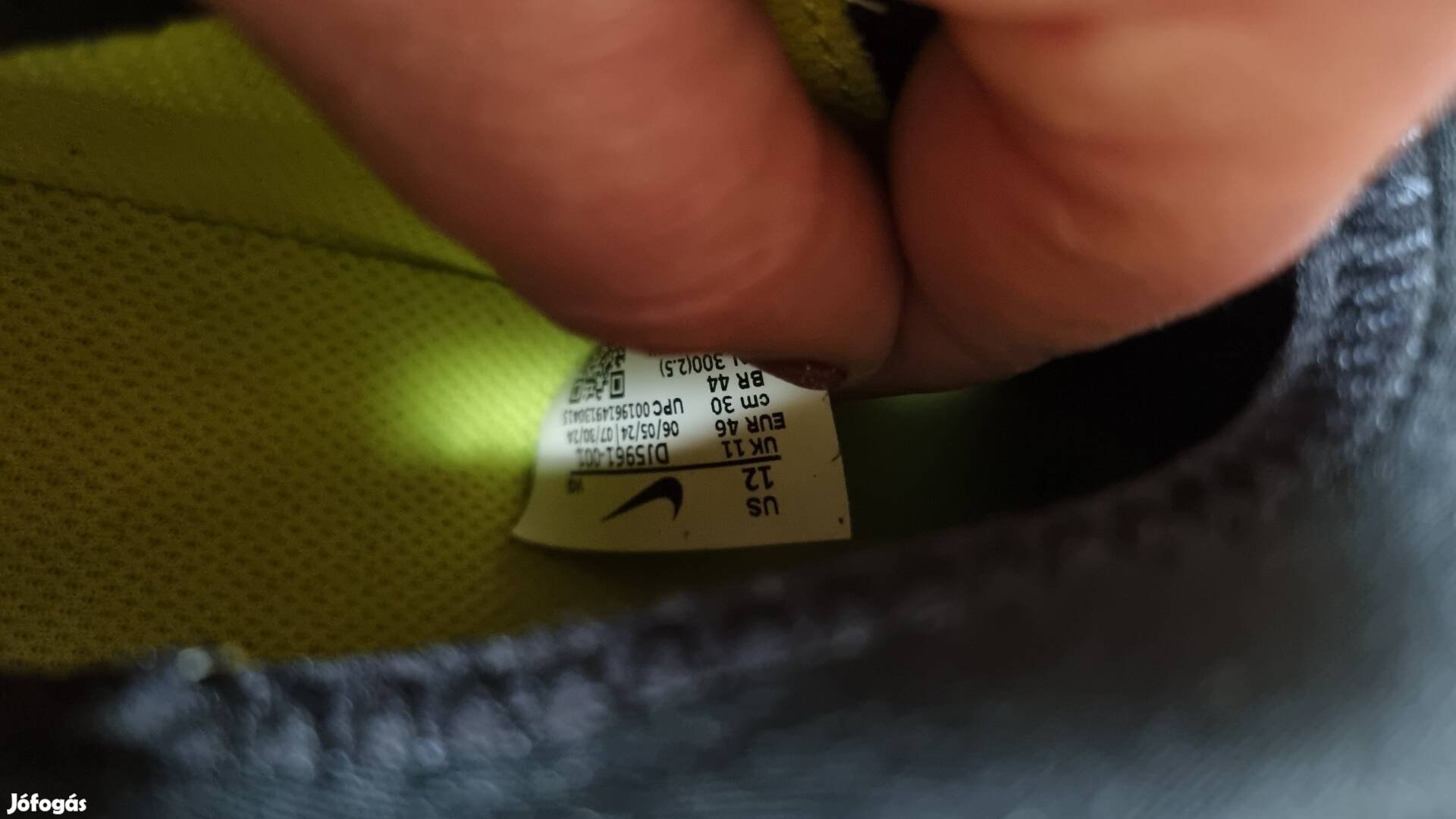 egyszer használt férfi stoplis focicipő nike 46-os méretű