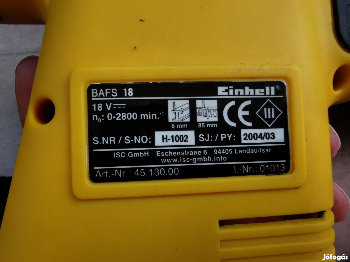 einhell bavaria bafs 18 akkumulátoros orrfűrész 